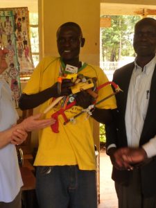 Joseph Mulongo with his tools!